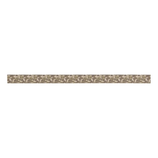 Army Khaki Camouflage Print Grosgrain Lint (Voorkant)