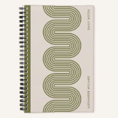 Army Lombard Wavy Lines Modern Custom Notebook Notitieboek (Voorkant)