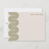 Army Lombard Wavy Lines Modern Stationery Card Notitiekaartje (Voorkant)