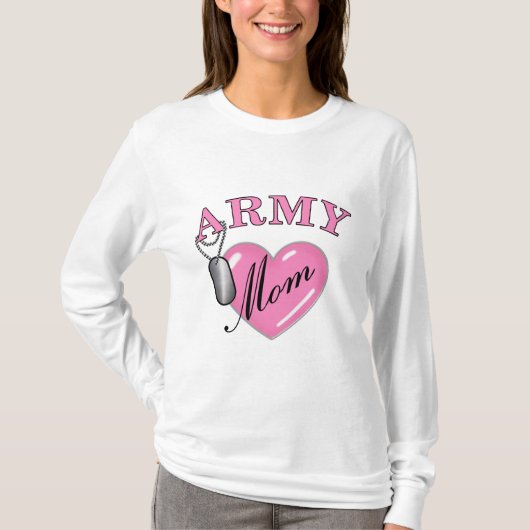 Army Mam Heart N Dog Label2 T-shirt (Voorkant)