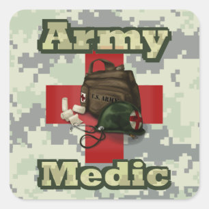 Army Medic Vierkante Sticker