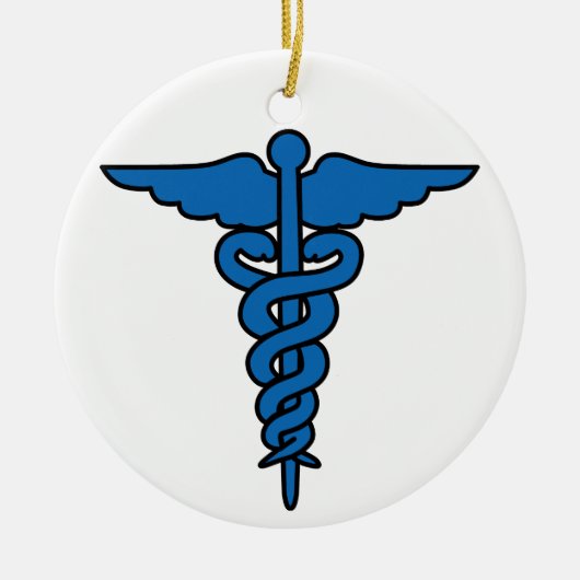 Army Medical Caduceus Keramisch Ornament (Voorkant)