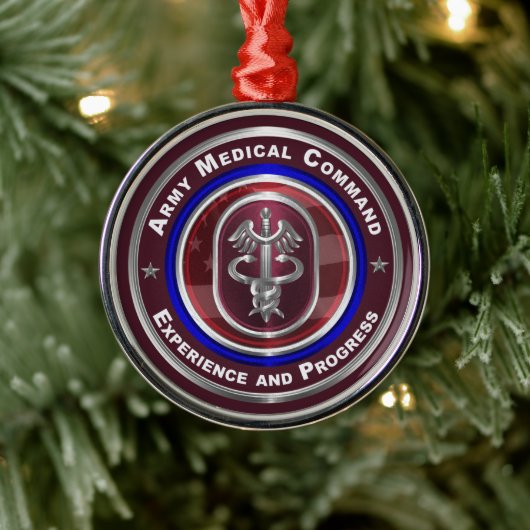 Army Medical Command-AMEDD Keepomwille Kerstmis Metalen Ornament (Boom)