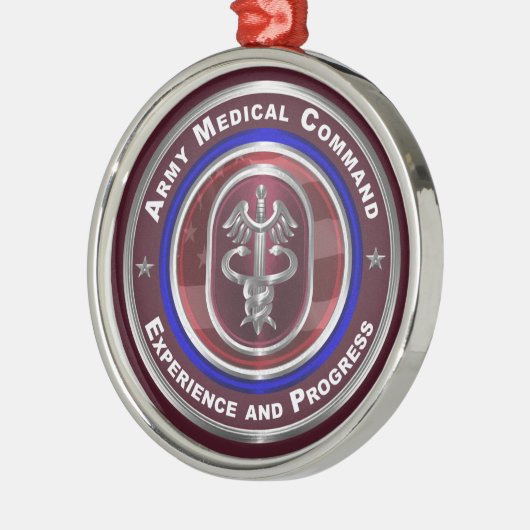 Army Medical Command-AMEDD Keepomwille Kerstmis Metalen Ornament (Links)