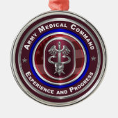 Army Medical Command-AMEDD Keepomwille Kerstmis Metalen Ornament (Voorkant)