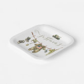 Army Military Baby shower waslijn Papieren Bordje (Gebogen)