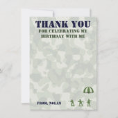 Army Military Birthday Dank u opmerking Kaarten (Voorkant)
