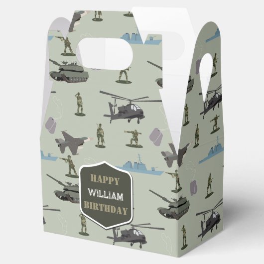 Army Military Camouflage Green Camo Birthday Bedankdoosjes (Geopend)