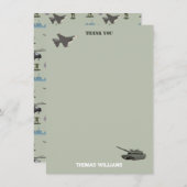 Army Military Camouflage Green Camo Birthday Bedankkaart (Voorkant / Achterkant)