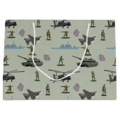 Army Military Camouflage Green Camo Birthday Groot Cadeauzakje (Voorkant)