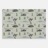 Army Military Camouflage Green Camo Birthday Inpakpapier Vel (Voorkant 3)