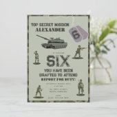 Army Military Camouflage Green Camo Birthday Kaart (Staand voorkant)