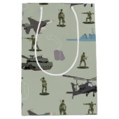 Army Military Camouflage Green Camo Birthday Medium Cadeauzakje (Voorkant)