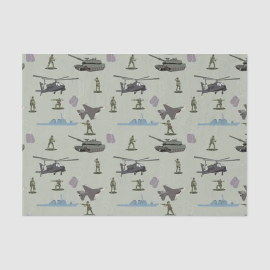 Army Military Camouflage Green Camo Birthday Tissuepapier (Voorkant)