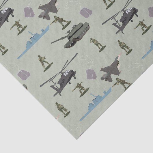 Army Military Camouflage Green Camo Birthday Tissuepapier (Detail)