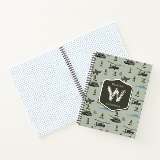 Army Military Camouflage Green Camo Pattern Notitieboek (Binnen)