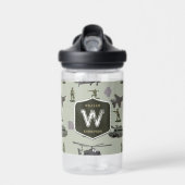 Army Military Camouflage Green Camo Pattern Waterfles (Voorkant)