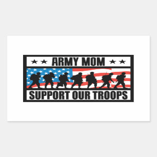 ARMY MOM RECHTHOEKIGE STICKER