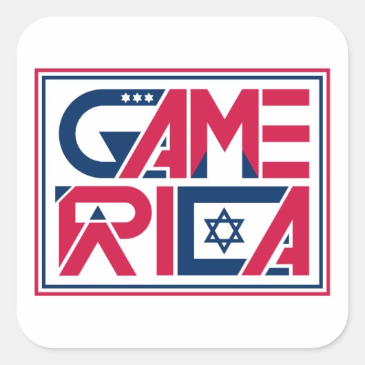 Army of America spel Vierkante Sticker (Voorkant)
