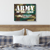 Army of the Lord, Bible Scripting Camo Canvas Afdruk (Insitu (Slaapkamer))