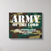 Army of the Lord, Bible Scripting Camo Canvas Afdruk (Voorkant)