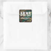 Army of the Lord, Bible Scripting Camo Vierkante Sticker (Tas)