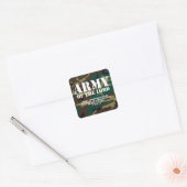 Army of the Lord, Bible Scripting Camo Vierkante Sticker (Envelop)