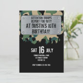 ARMY Party, Army Birthday Invitation, Army InvitE Save The Date (Staand voorkant)