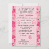 Army Pink GI Jane Camouflage Militaire Verjaardag Kaart (Voorkant)