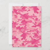 Army Pink GI Jane Camouflage Militaire Verjaardag Kaart (Achterkant)