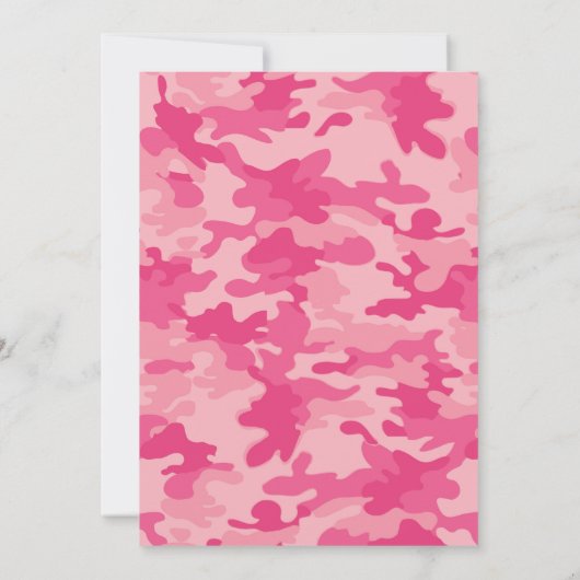 Army Pink GI Jane Camouflage Militaire Verjaardag Kaart (Achterkant)