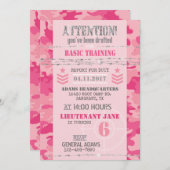 Army Pink GI Jane Camouflage Militaire Verjaardag Kaart (Voorkant / Achterkant)