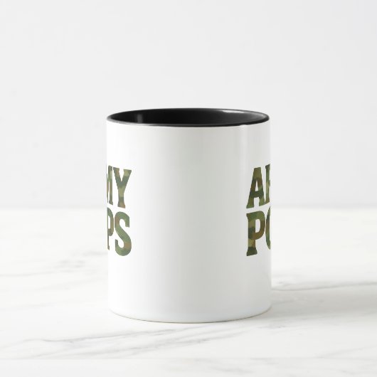 "ARMY POPS" Camouflage Mug | Military Dad Grandfat Mok (Midden)