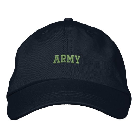 Army Premium Veteranen Basis Verstelbare Navy Kleu Geborduurde Pet (Voorkant)