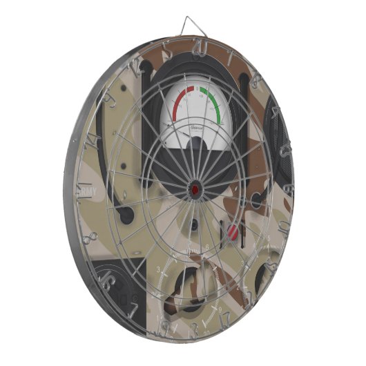 Army Radio woestijncamouflage. Dartbord (Voorkant Links)