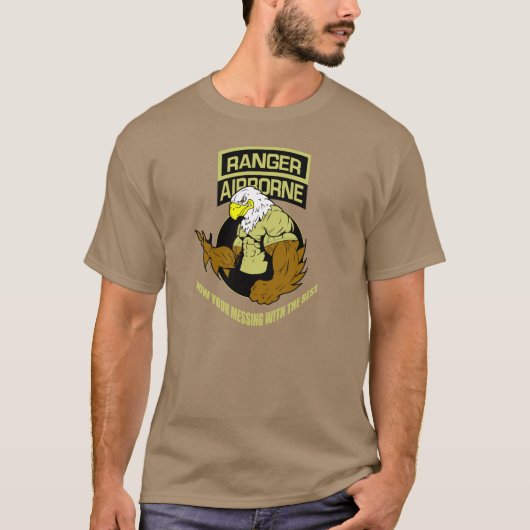 Army Ranger Airborne "Messing with the Best" T-shirt (Voorkant)