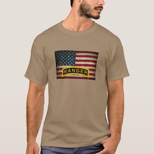Army Ranger School - Amerikaanse vlag T-shirt (Voorkant)