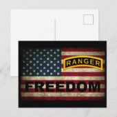 Army Ranger School - Amerikaanse vlag - Vrijheid Briefkaart (Voorkant / Achterkant)