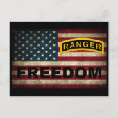 Army Ranger School - Amerikaanse vlag - Vrijheid Briefkaart (Voorkant)