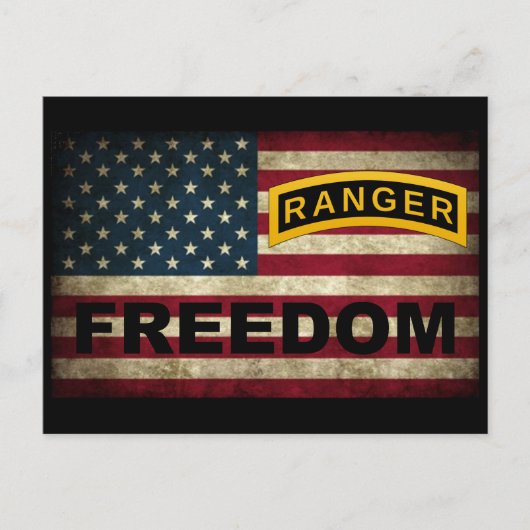 Army Ranger School - Amerikaanse vlag - Vrijheid Briefkaart (Voorkant)