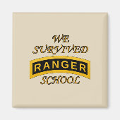 Army Ranger School Tab - We overleefden - Magnet (Voorkant)
