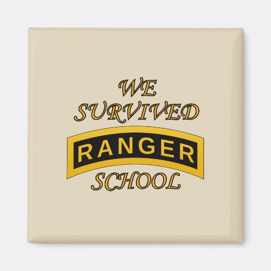 Army Ranger School Tab - We overleefden - Magnet (Voorkant)