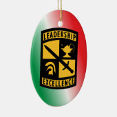 Army ROTC Monogram kerstversiering Keramisch Ornament (Rechts)