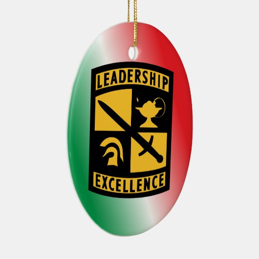 Army ROTC Monogram kerstversiering Keramisch Ornament (Rechts)