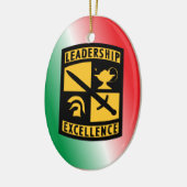 Army ROTC Monogram kerstversiering Keramisch Ornament (Links)