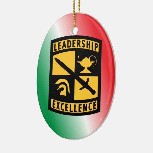 Army ROTC Monogram kerstversiering Keramisch Ornament (Links)