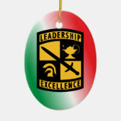 Army ROTC Monogram kerstversiering Keramisch Ornament (Voorkant)