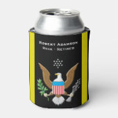 Army Service Patriotic gepersonaliseerd Blikjeskoeler (Blikje Voorkant)