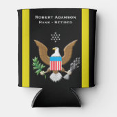Army Service Patriotic gepersonaliseerd Blikjeskoeler (Voorkant)