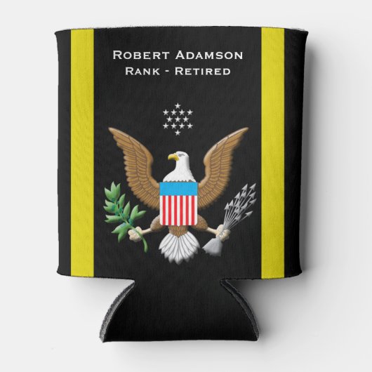 Army Service Patriotic gepersonaliseerd Blikjeskoeler (Voorkant)